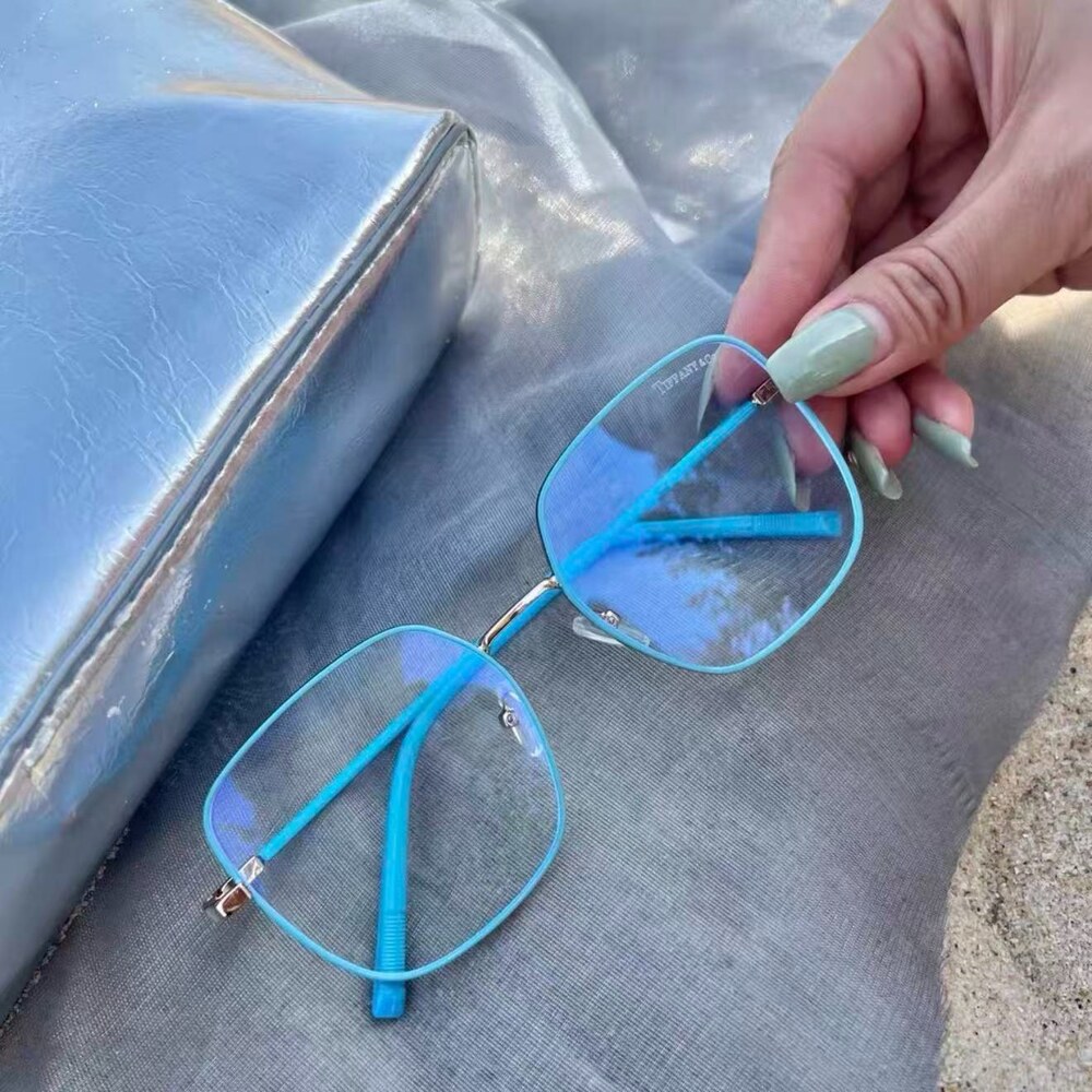 Tiffany Minimalist Blue Frame Eyewear - Picture 2 of 4